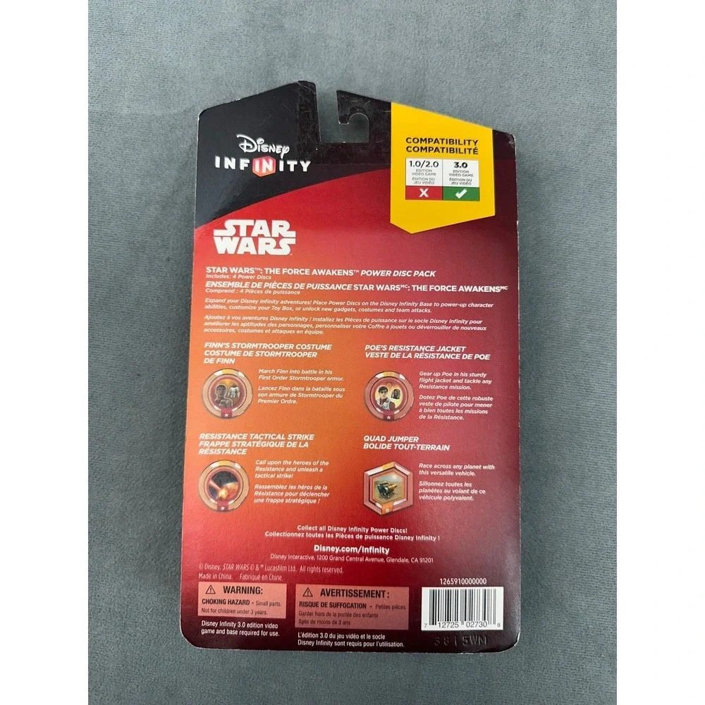 NEW Disney Infinity 3.0 Star Wars Force Awakens Power 4 Disc Pack Video Game